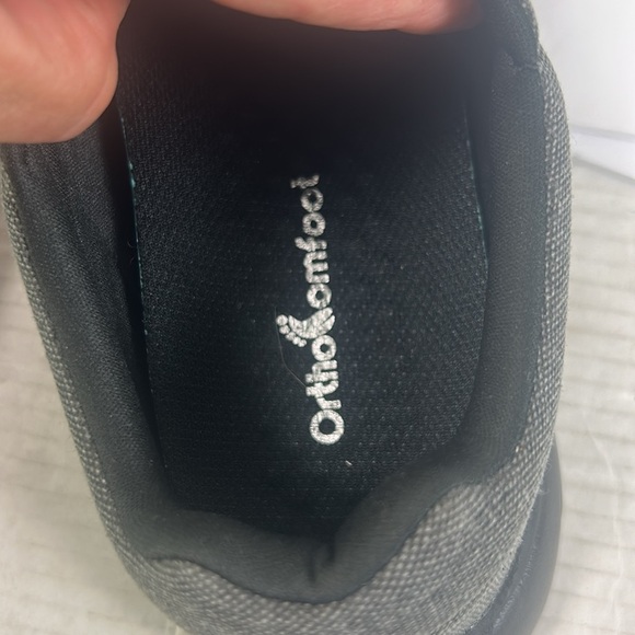 Ortho Comfoot ZGBX02 Mens Black Gray Canvas Low Top Slip-On Shoes EU 43 US 9.5 - Picture 12 of 13